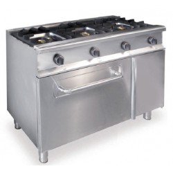 Cocina a gas de 3 fuegos (7kw c/uno) con horno